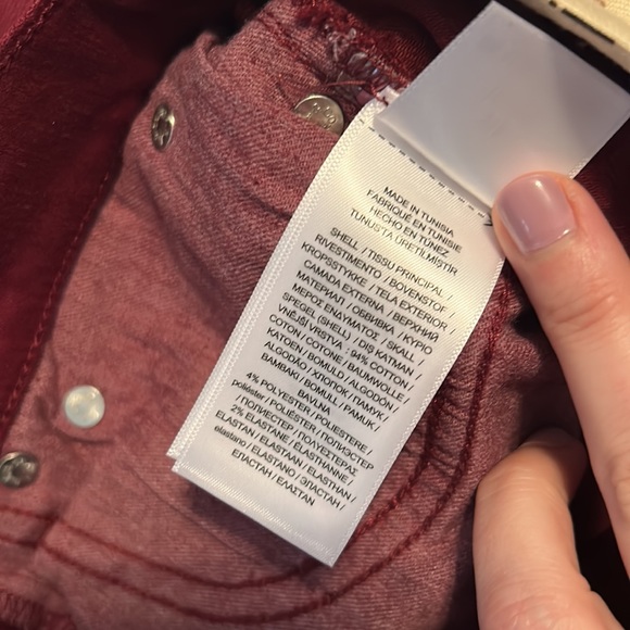 Polo Ralph Lauren - The Tompkins Skinny High Rise Ankle - Wine - Size 25R - Picture 5 of 6